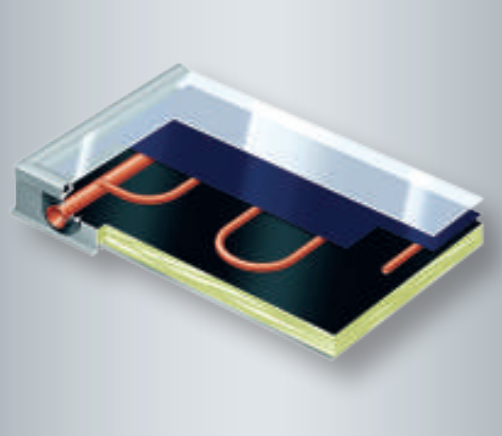 Hochleistungs Viessmann Vitosol 100-FM Flachkollektor with ThermProtect-Absorber layer and aluminium frame